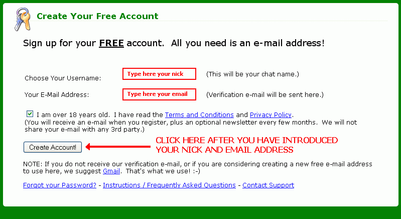 Myfreecams Register